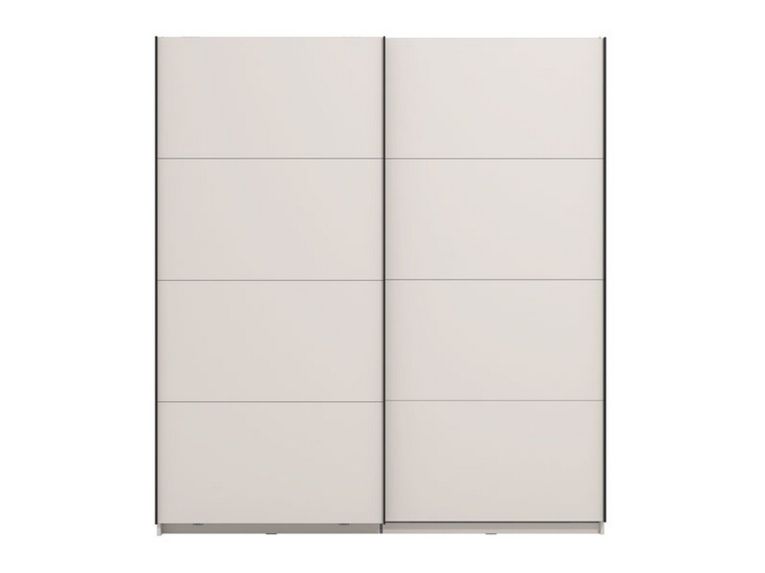 Guardaroba Grande Bianco Crema 2 Ripiani Appendiabiti 195x218h cm, Apertura Scorrevole - Cariano