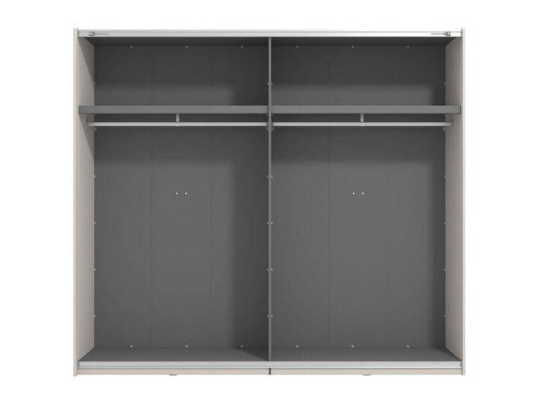 Guardaroba Grande Bianco Crema 2 Ripiani Appendiabiti 245x217.5h cm, 2 Ante - Salemi