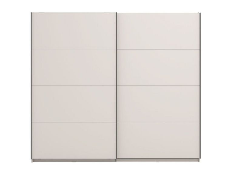 Guardaroba Grande Bianco Crema 2 Ripiani Appendiabiti 245x217.5h cm, 2 Ante - Salemi