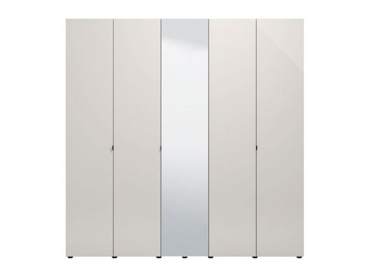 Guardaroba Grande Bianco Crema Trasparente Appendiabiti 8 Ripiani 224x226.5h cm, 12 Vani - Quarrata