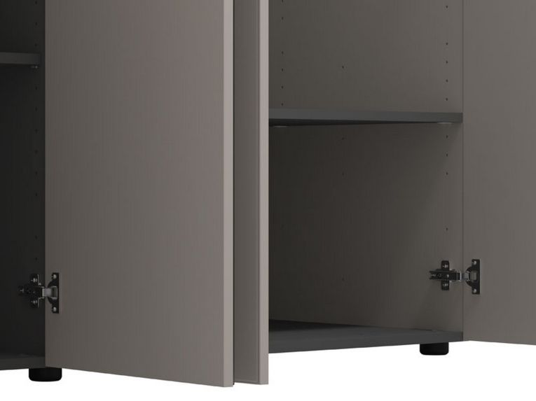 Guardaroba Grande Bianco Crema Trasparente Appendiabiti 8 Ripiani 224x226.5h cm, 12 Vani - Quarrata