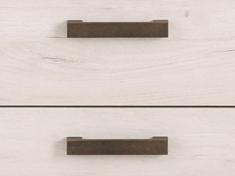 Guardaroba Grande Bianco Larice Marrone Noce 2 Cassetti 5 Ripiani 198.5x206.5h cm, Appendiabiti - Caiano