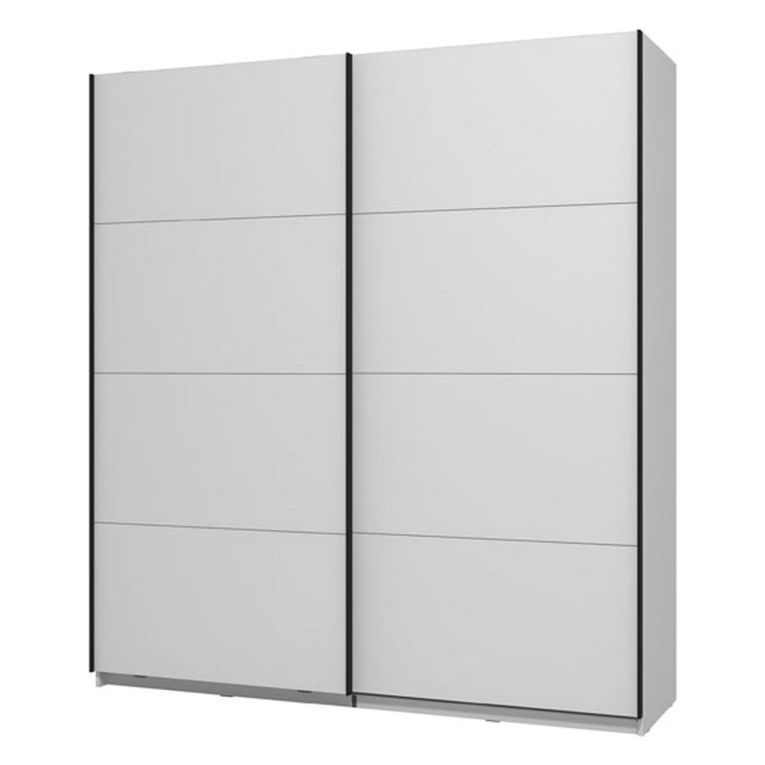 Guardaroba Grande Bianco Opaco 2 Ripiani Appendiabiti 195x218h cm, 2 Ante - Cariano