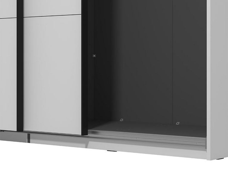 Guardaroba Grande Bianco Opaco 2 Ripiani Appendiabiti 195x218h cm, 2 Ante - Cariano