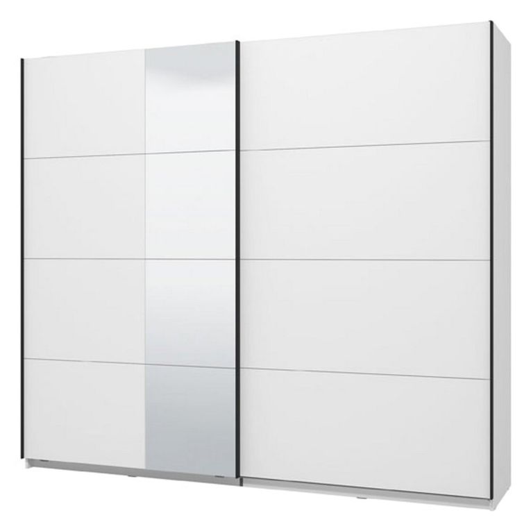 Guardaroba Grande Bianco Opaco 2 Ripiani Appendiabiti 245x217.5h cm, 2 Ante - Resiutta