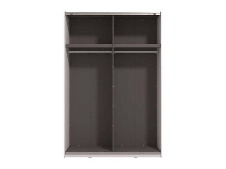 Guardaroba Grande Bianco Opaco Nero Appendiabiti 2 Ripiani 145.5x217.5h cm, Apertura Scorrevole - Pasturo