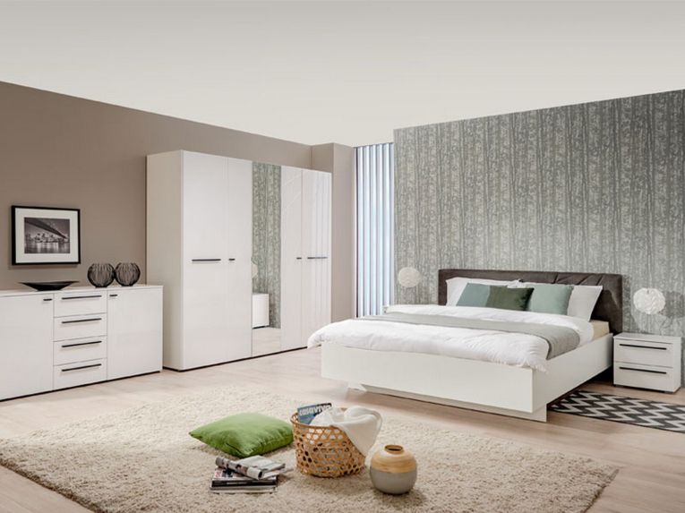 Guardaroba Grande Bianco Opaco Trasparente Appendiabiti 6 Ripiani 223.5x206h cm, 9 Vani - Martano