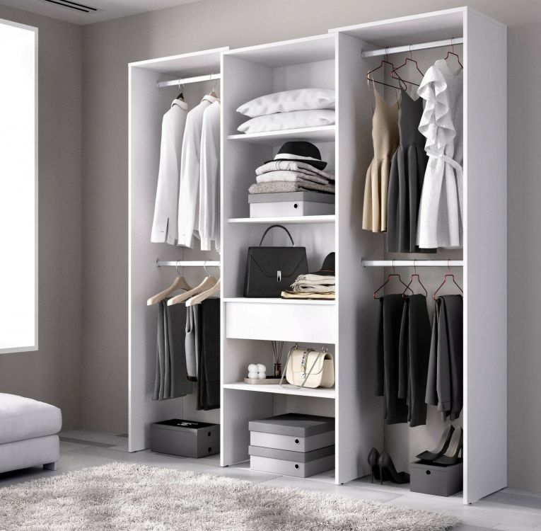 Guardaroba grande classico bianco 160x187h cm - Castries