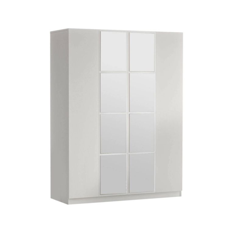 Guardaroba grande con appendiabiti bianco 138x183h cm - Phet