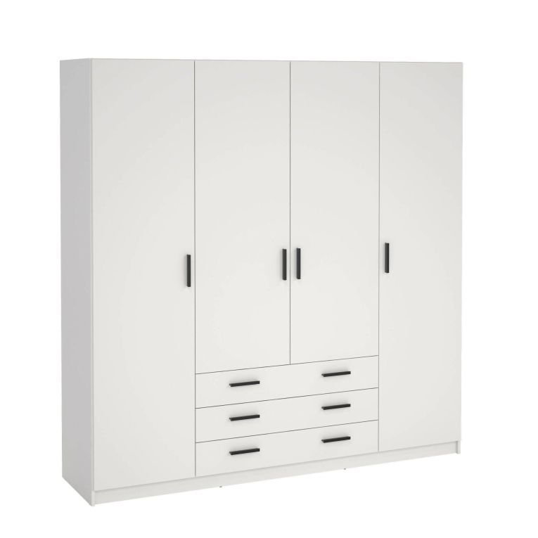 Guardaroba grande con appendiabiti bianco 195x200h cm - Epipola