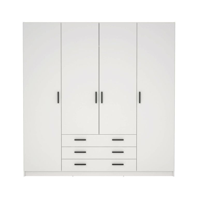 Guardaroba grande con appendiabiti bianco 195x200h cm - Epipola