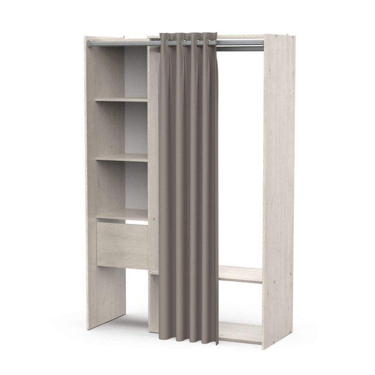 Guardaroba grande con appendiabiti rovere 119x183h cm - Elettori