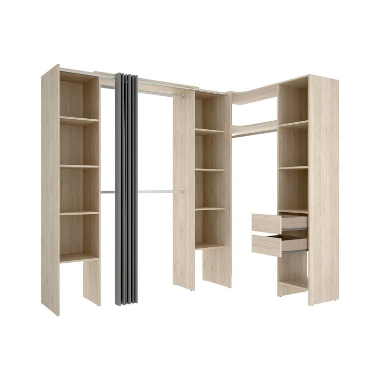 Guardaroba grande con appendiabiti rovere 234x205h cm - Dindo