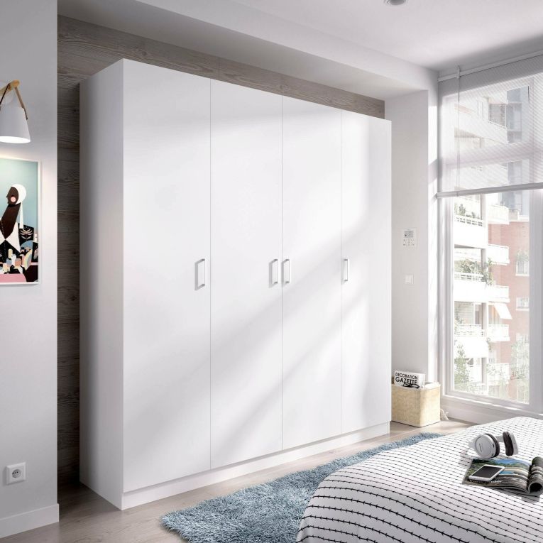 Guardaroba grande con ripiani regolabili bianco 200x215h cm - Persefone