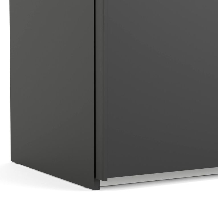 Guardaroba grande con specchio nero 242x220h cm - Catalina