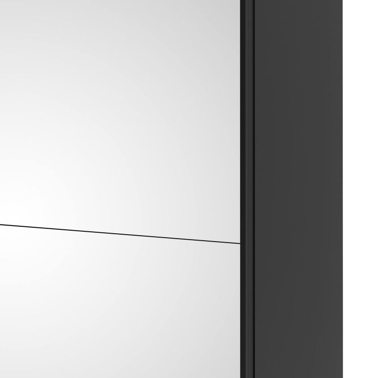 Guardaroba grande con specchio nero 242x220h cm - Catalina