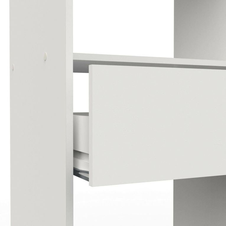 Guardaroba grande Doubs, Mobile camera da letto, Cabina armadio portabiti, Armadio appendiabiti, 167x50 h192 cm, Bianco opaco