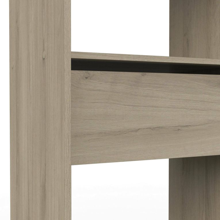 Guardaroba grande Doubs, Mobile camera da letto, Cabina armadio portabiti, Armadio appendiabiti, 167x50 h192 cm, Rovere e Bianco opaco