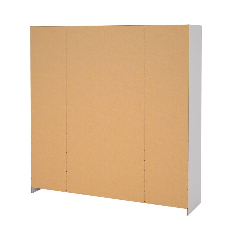Guardaroba grande Frances, Mobile camera da letto, Cabina armadio portabiti, Armadio appendiabiti, 50x196 h200 cm, Bianco