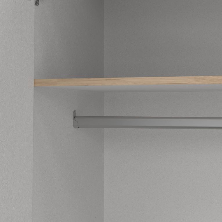 Guardaroba grande Frances, Mobile camera da letto, Cabina armadio portabiti, Armadio appendiabiti, 50x196 h200 cm, Rovere
