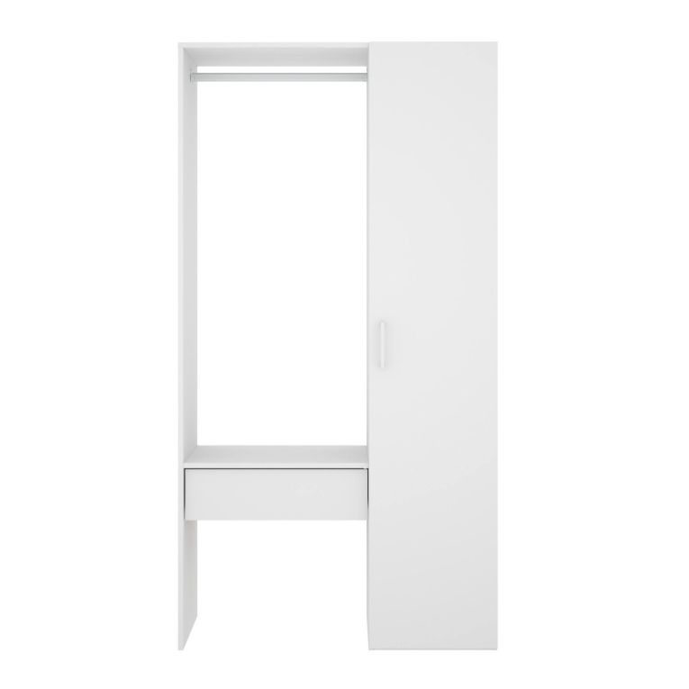 Guardaroba grande in legno bianco 98x187h cm - Actor