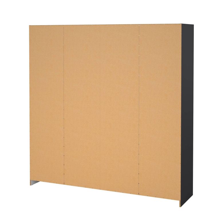 Guardaroba grande in legno grigio 195x200h cm - Epipola