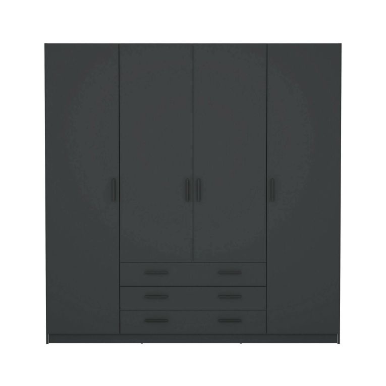 Guardaroba grande in legno grigio 195x200h cm - Epipola
