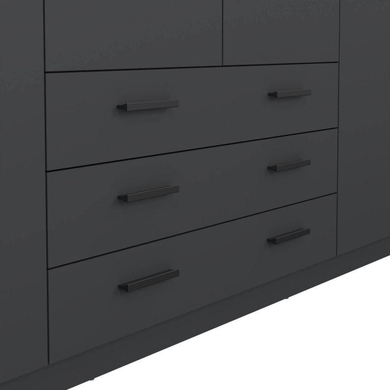 Guardaroba grande in legno grigio 195x200h cm - Epipola