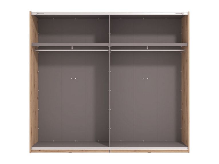 Guardaroba Grande Marrone Rovere Nodi 2 Ripiani Appendiabiti 245x217.5h cm, 2 Ante - Resiutta