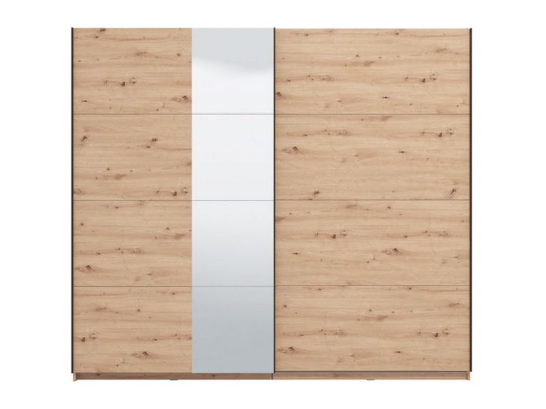 Guardaroba Grande Marrone Rovere Nodi 2 Ripiani Appendiabiti 245x217.5h cm, 2 Ante - Resiutta