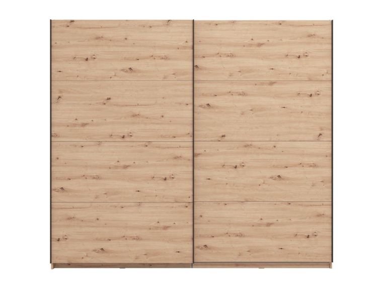 Guardaroba Grande Marrone Rovere Nodi 2 Ripiani Appendiabiti 245x217.5h cm, 2 Ante - Salemi