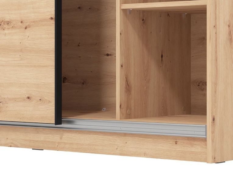 Guardaroba Grande Marrone Rovere Nodi 8 Ripiani Appendiabiti 217x210h cm, 2 Ante - Piateda