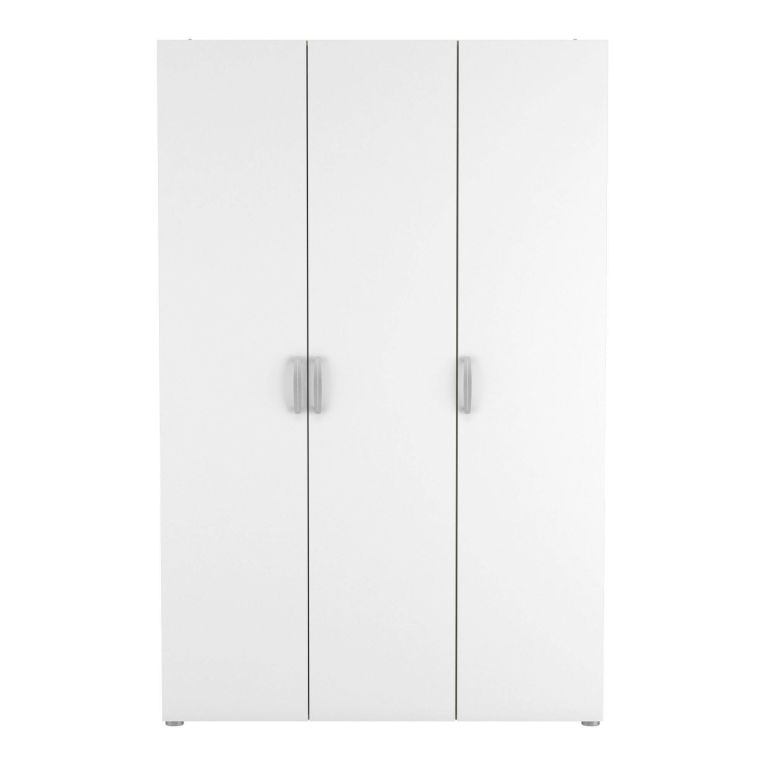 Guardaroba grande Rhone, Mobile camera da letto, Cabina armadio portabiti, Armadio appendiabiti, 119x51 h185 cm, Rovere e Bianco opaco