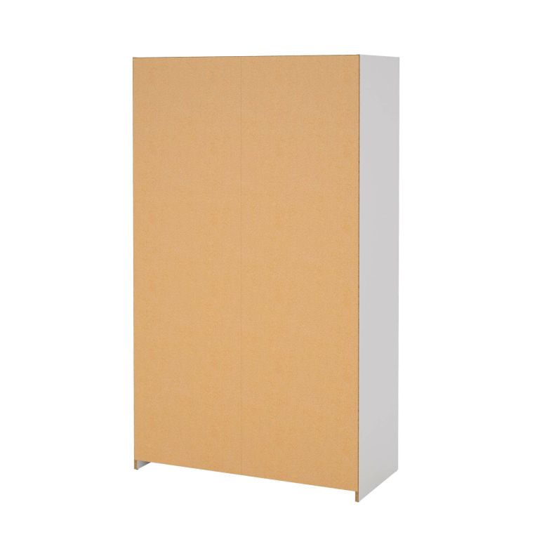 Guardaroba grande Roselle, Mobile camera da letto, Cabina armadio portabiti, Armadio appendiabiti, 48x105 h180 cm, Bianco e Grigio