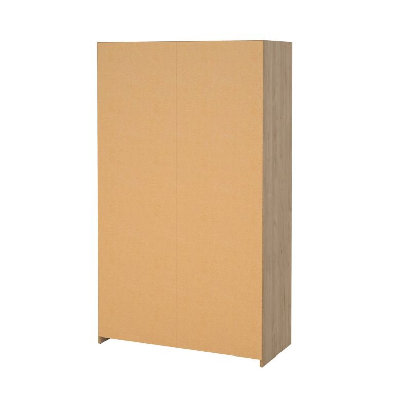 Guardaroba grande Roselle, Mobile camera da letto, Cabina armadio portabiti, Armadio appendiabiti, 48x105 h180 cm, Rovere e Beige