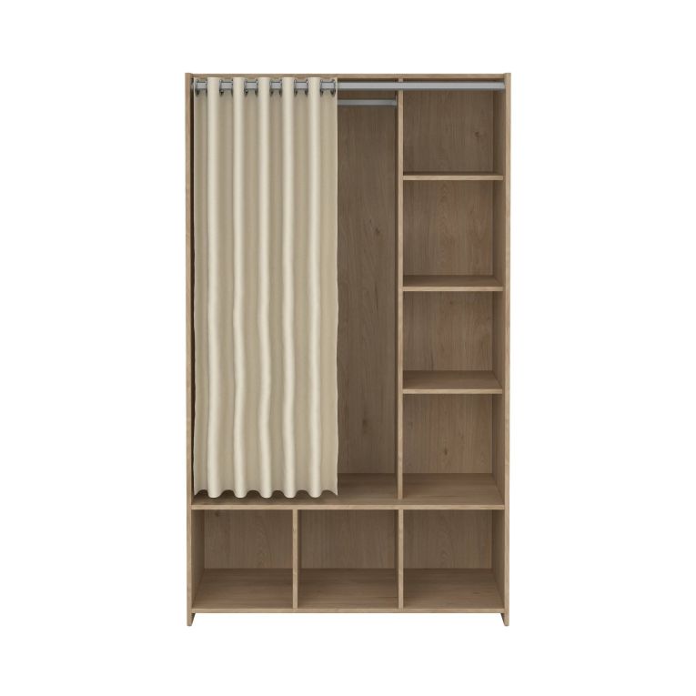 Guardaroba grande salvaspazio rovere e beige 105x180h cm - Jal