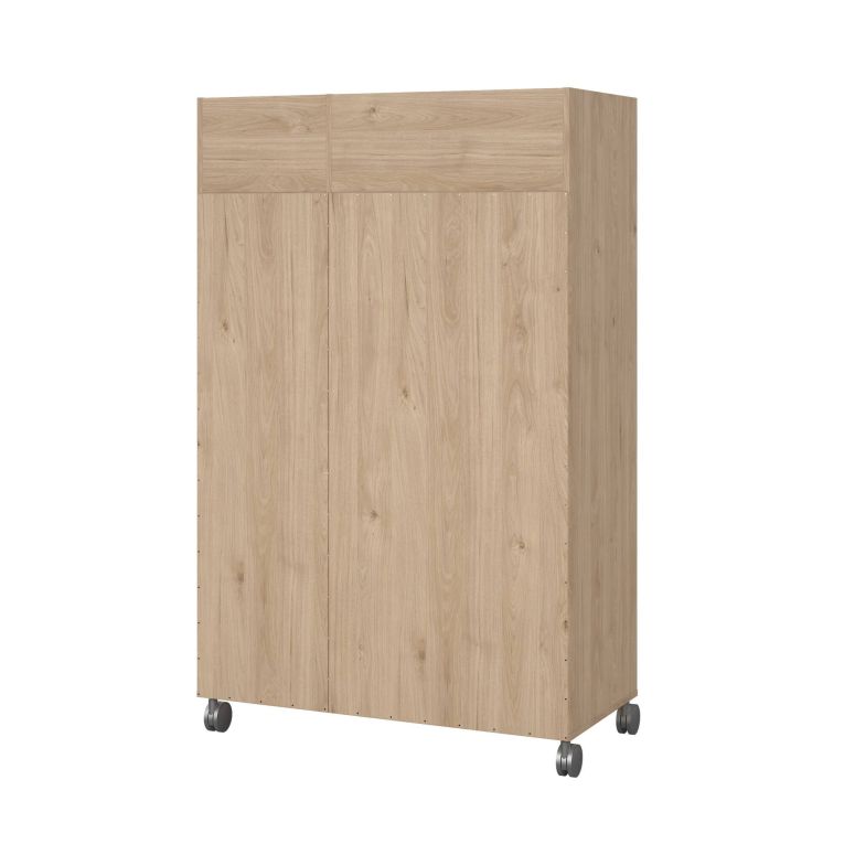 Guardaroba grande salvaspazio rovere e beige 99x160h cm - Alfangon