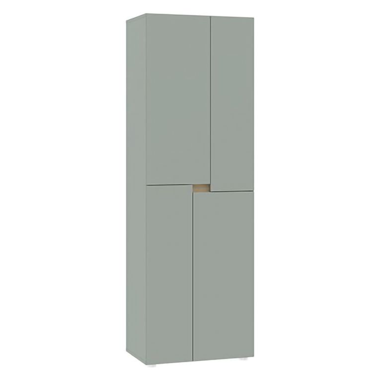 Guardaroba Grande Verde 5 Ripiani Appendiabiti 42x184h cm, Apertura Battente - Lidasime
