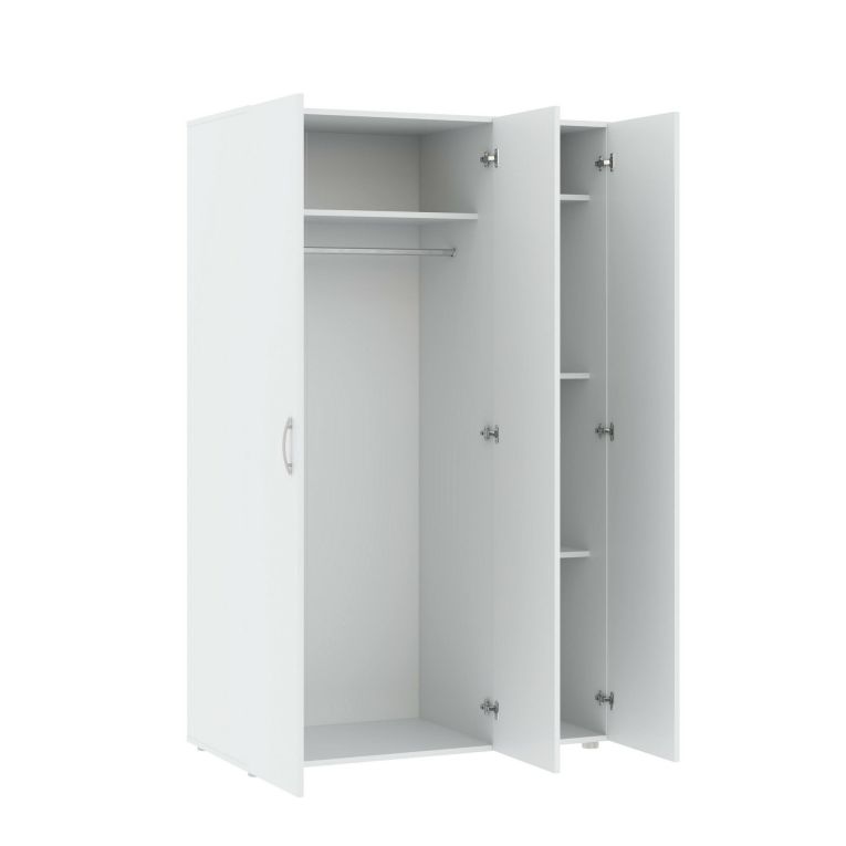 Guardaroba in legno bianco 110x179h cm - Pettineo