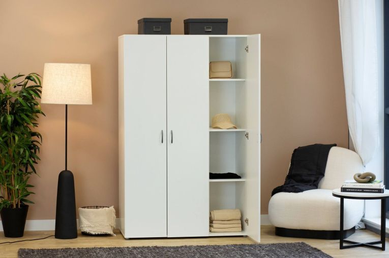 Guardaroba in legno bianco 110x179h cm - Pettineo