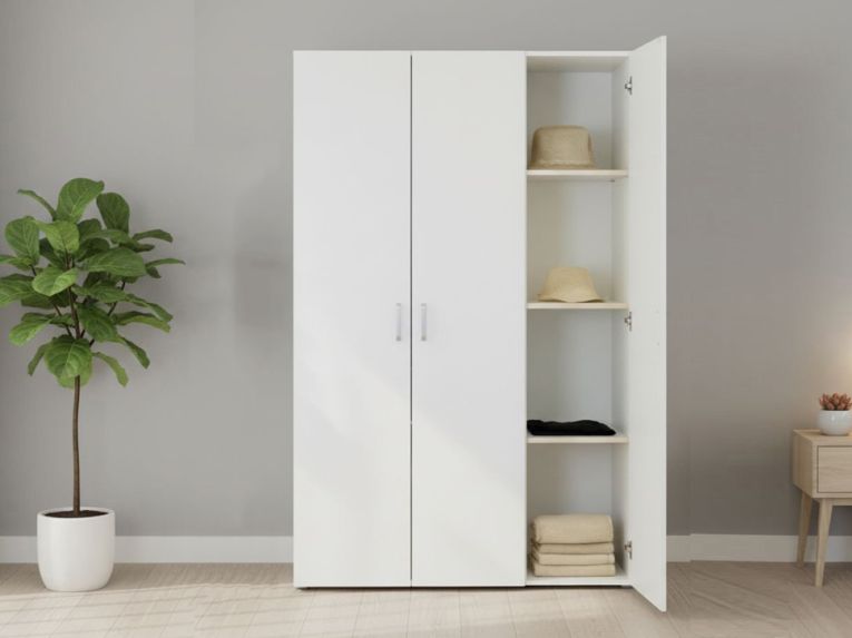Guardaroba in legno bianco 110x179h cm - Pettineo