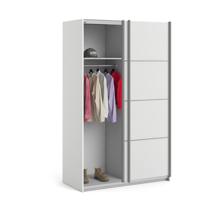 Guardaroba in legno bianco 122x201h cm - NancyWake