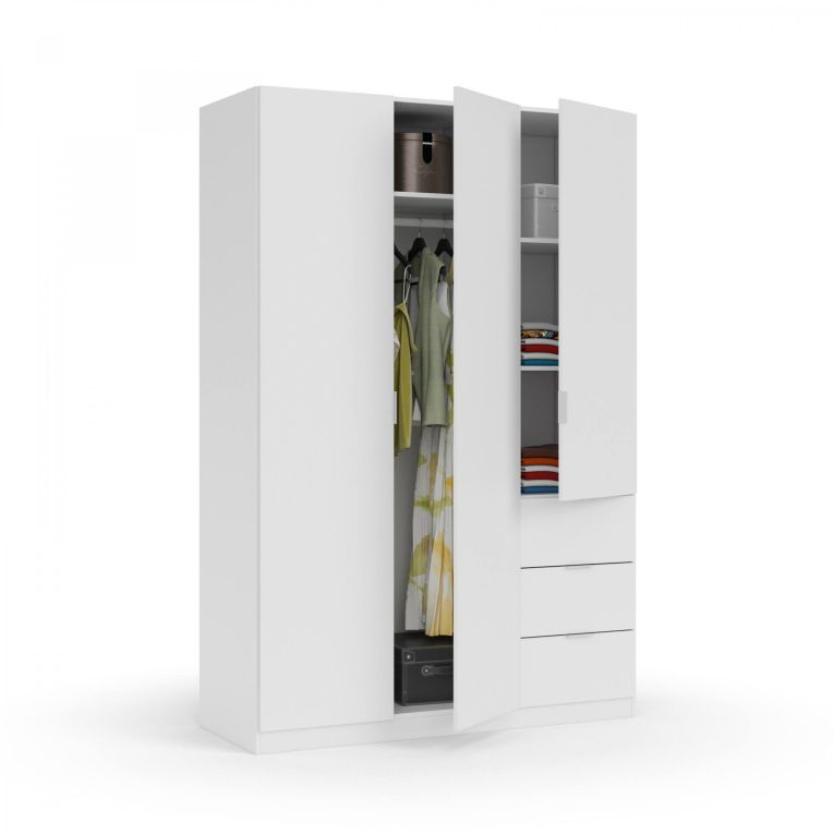 Guardaroba in legno bianco 135x200h cm - Ade