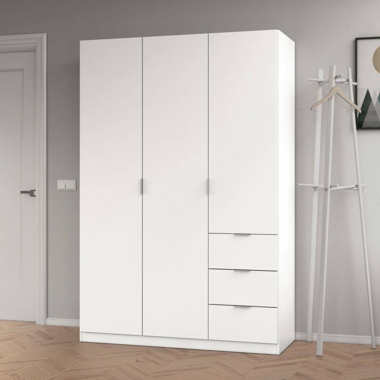 Guardaroba in legno bianco 135x200h cm - Ade