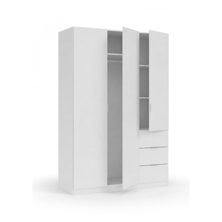 Guardaroba in legno bianco 135x200h cm - Ade