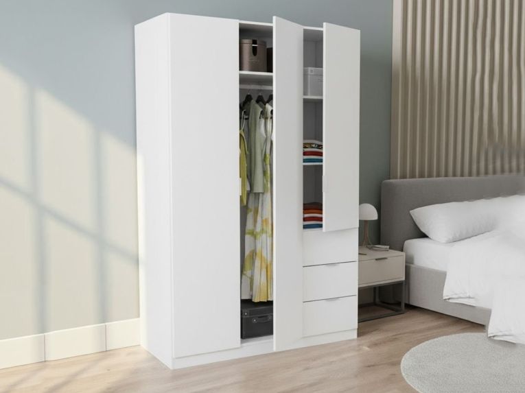 Guardaroba in legno bianco 135x200h cm - Ade