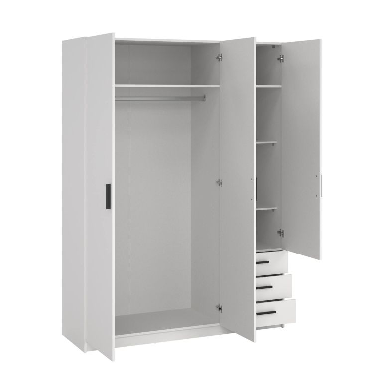 Guardaroba in legno bianco 147x200h cm - Simeon