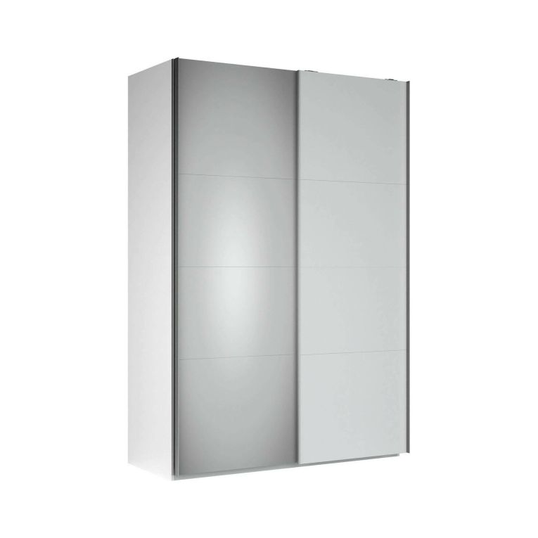 Guardaroba in legno bianco 150x218h cm - Alfano