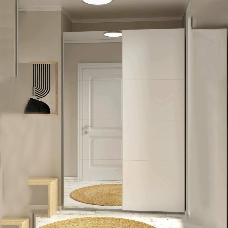 Guardaroba in legno bianco 150x218h cm - Alfano
