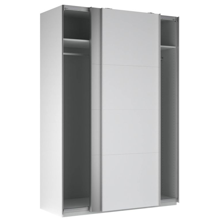 Guardaroba in legno bianco 150x218h cm - Alfano